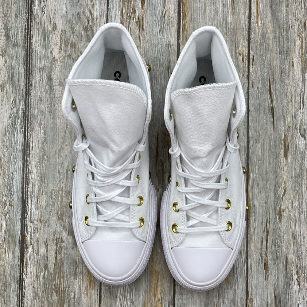 Converse Chuck Taylor All Star Lift Platform Star Studded Sneakers Shoes Size 8 - Picture 3 of 16